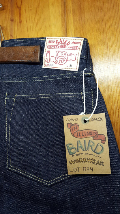 Lot A • Baird Jeans • Relaxed Tapered • Raw • Selvedge Japanese Denim • Handmade in Illinois USA