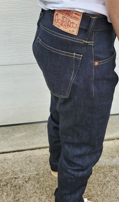 Lot B • Baird Jeans • 15oz • Relaxed Tapered • One Wash • Redline Selvedge Denim • Handmade in Illinois USA