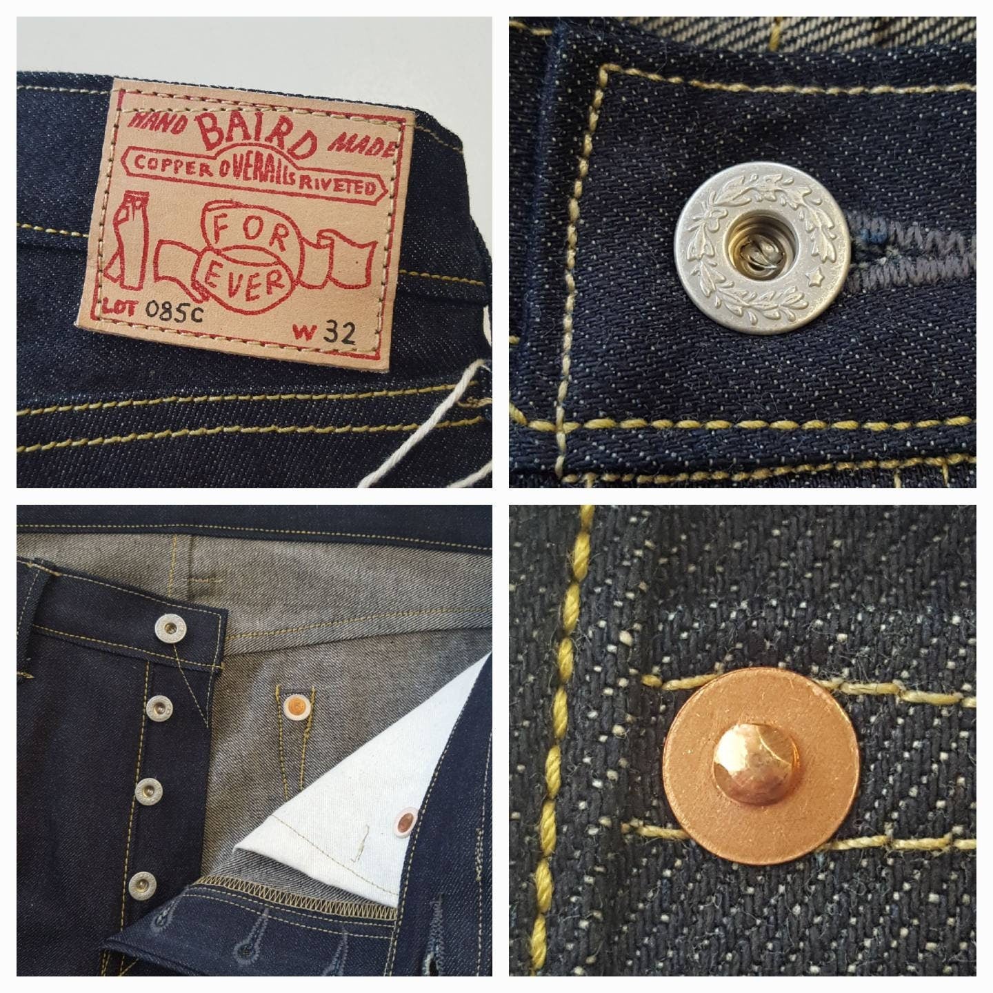 Lot C • Baird Jeans • Straight Fit • 12oz Kurabo Mills • Raw • Selvedge Denim • Handmade in Illinois USA