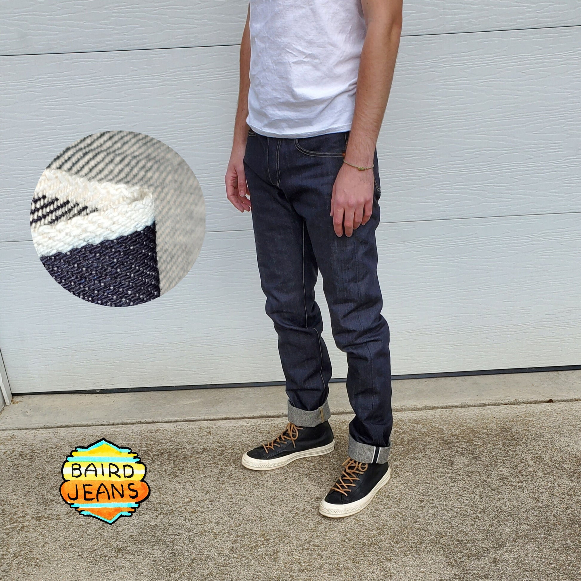 Lot C • Baird Jeans • Straight Fit • 12oz Kurabo Mills • Raw • Selvedge Denim • Handmade in Illinois USA