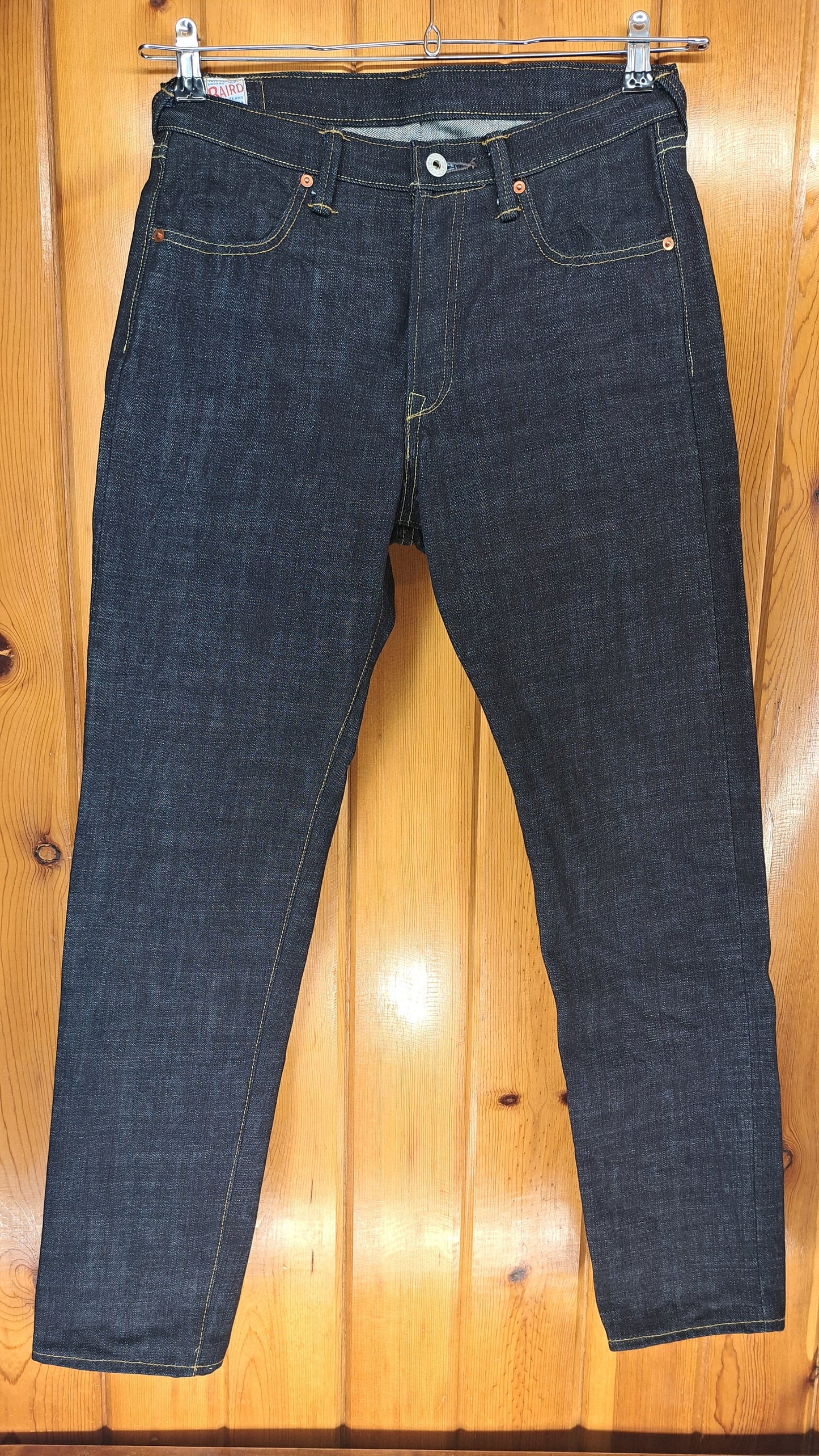 Lot 129E • W29-30xL31 • Baird Jeans • Slim Fit • 14.5oz Thai Redline Selvedge Denim • One-Wash • Handmade in Illinois USA