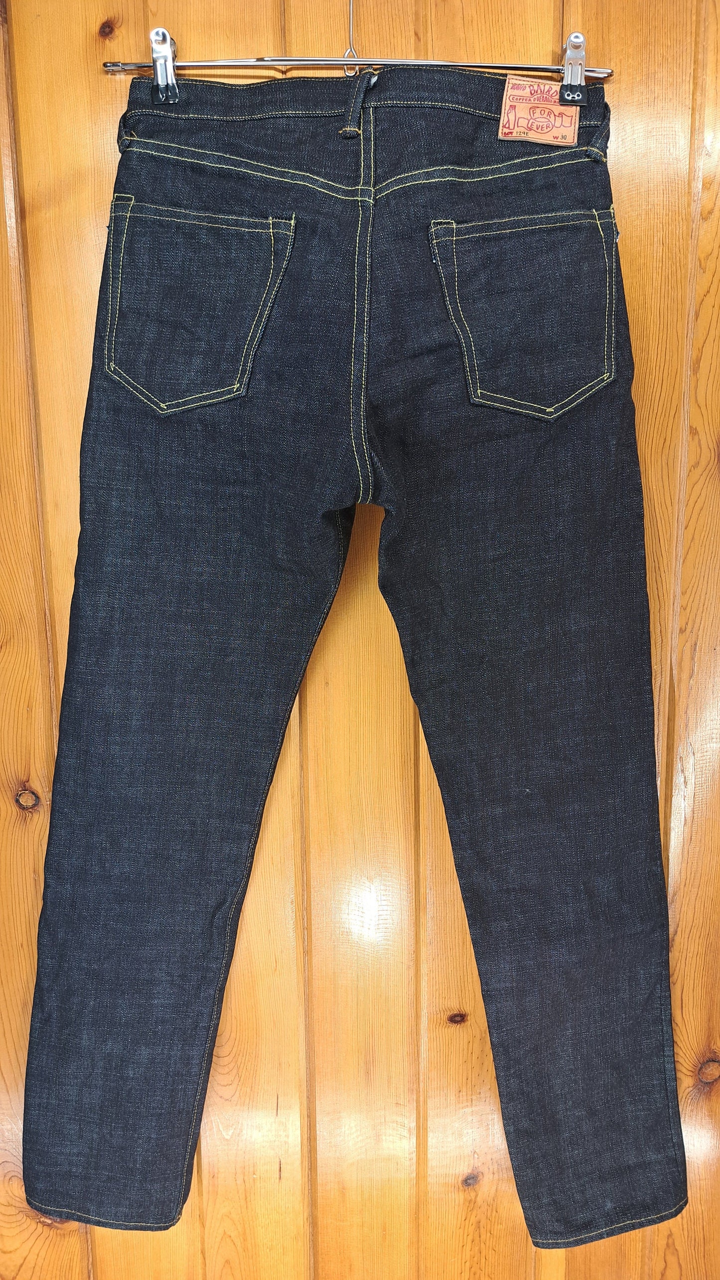 Lot 129E • W29-30xL31 • Baird Jeans • Slim Fit • 14.5oz Thai Redline Selvedge Denim • One-Wash • Handmade in Illinois USA