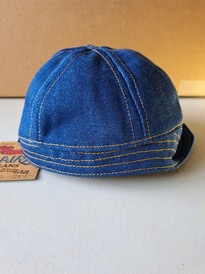 Baird Jeans Denim Hat Welding Cap Blue Raw Denim Fitted Military Mechanic Engineer