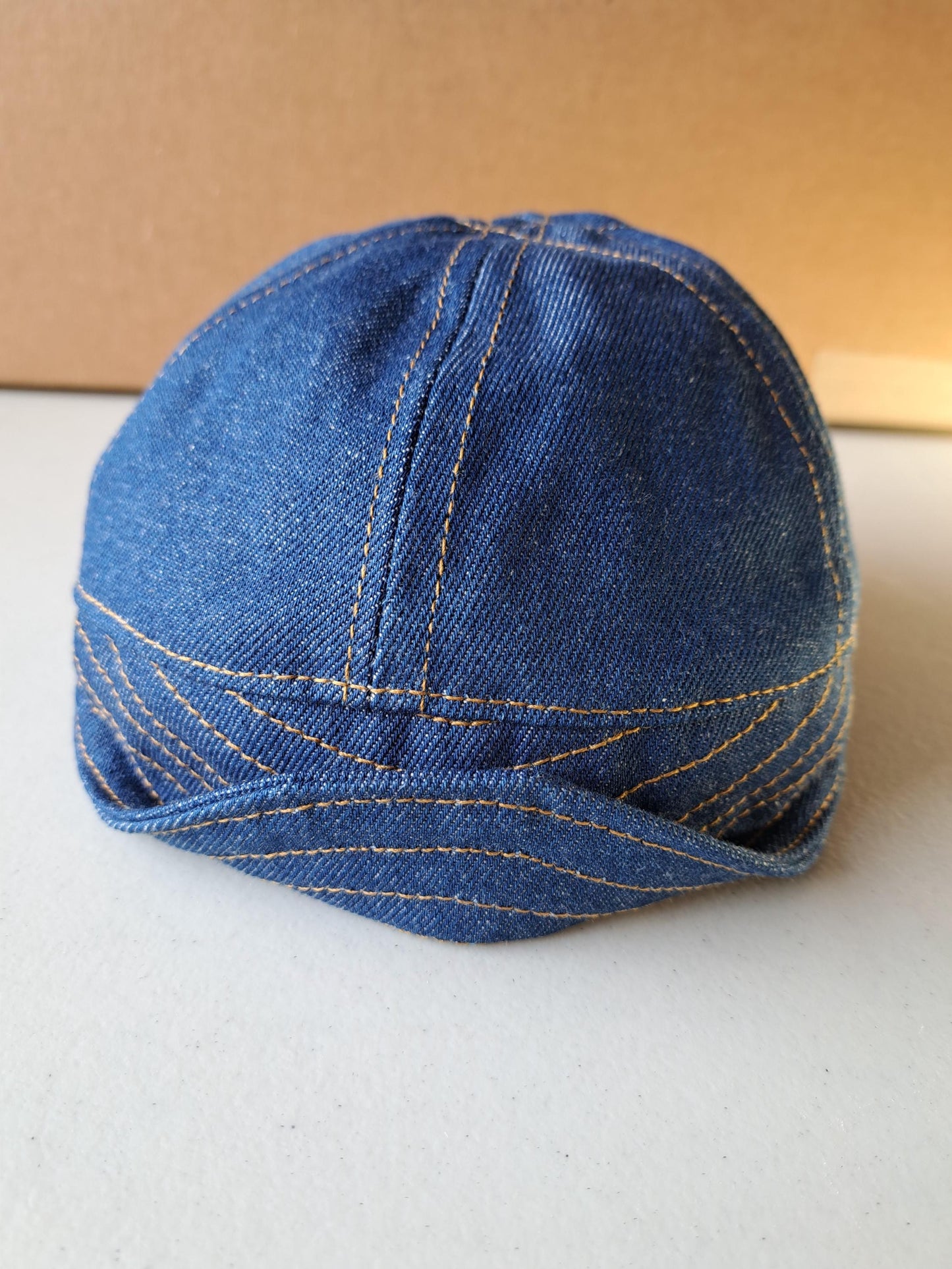 Baird Jeans Denim Hat Welding Cap Blue Raw Denim Fitted Military Mechanic Engineer