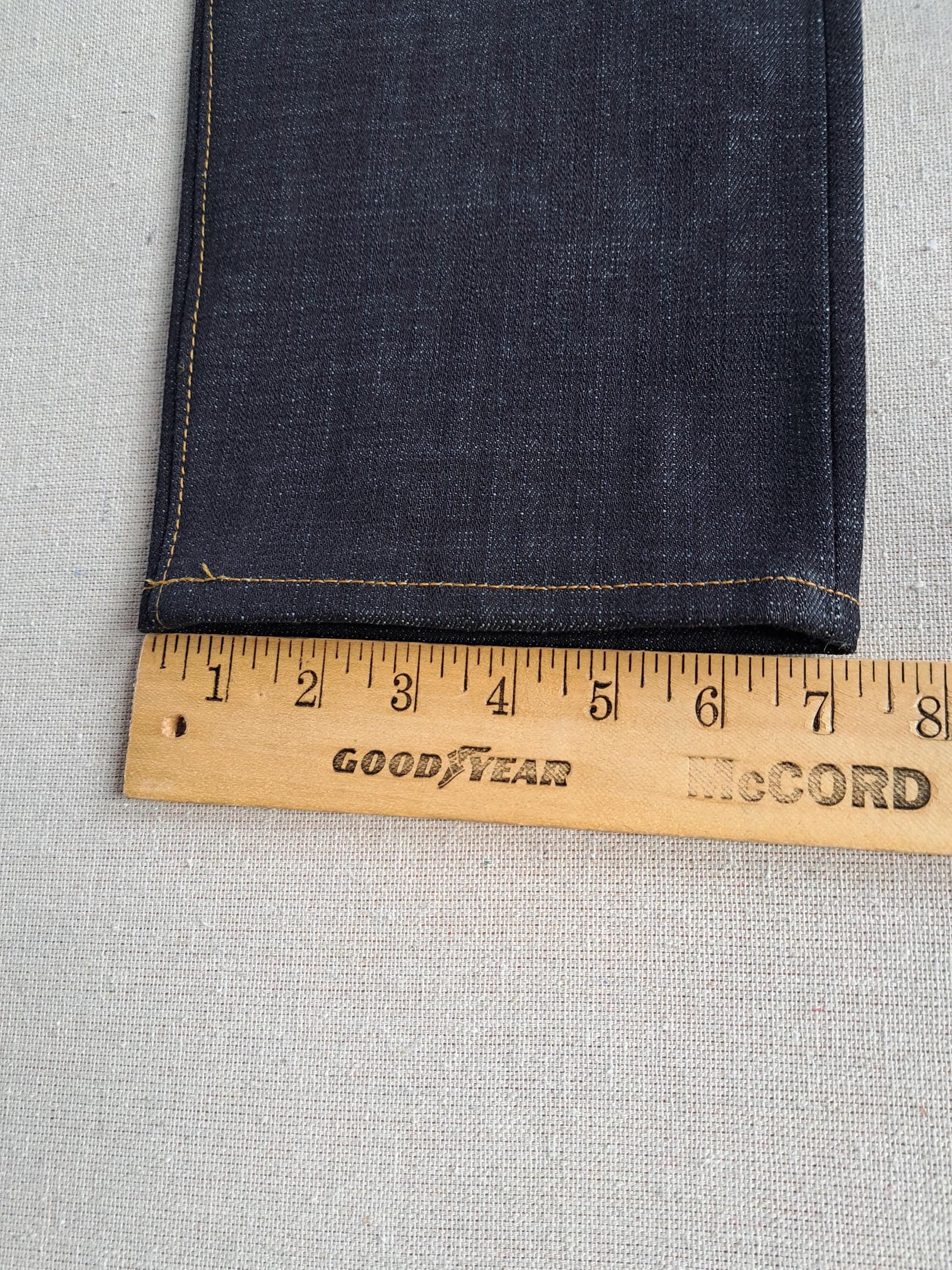 Lot 135E Baird Jeans Mens 33x34 Blue Double Knee Selvedge 14.5oz Raw Heavy Slubby Slim Fit Thai Redline Denim W35"