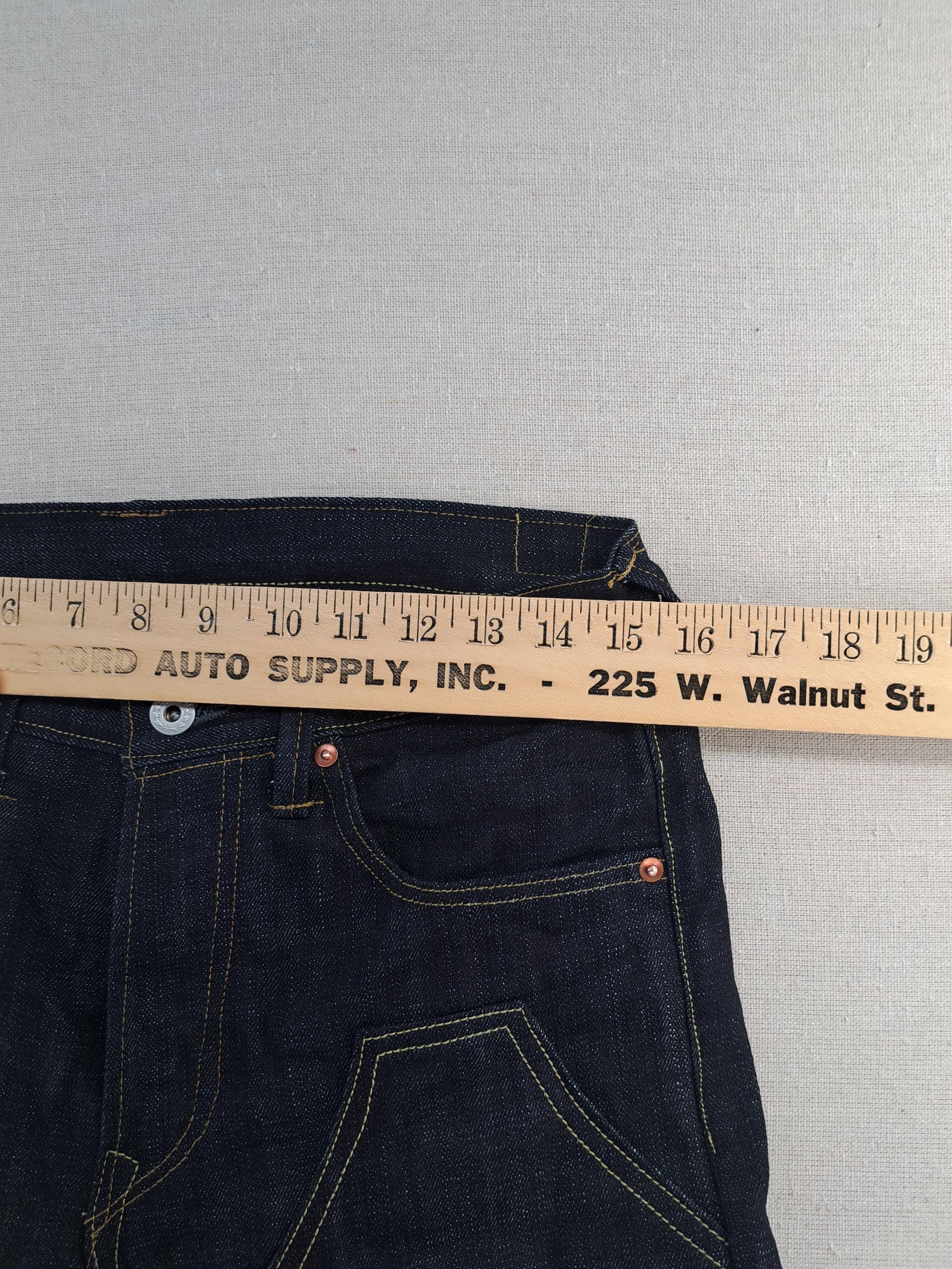 Lot 136E Baird Jeans Mens 30x31 Blue Double Knee Selvedge 14.5oz Raw Heavy Slubby Slim Fit Thai Redline Denim W31"
