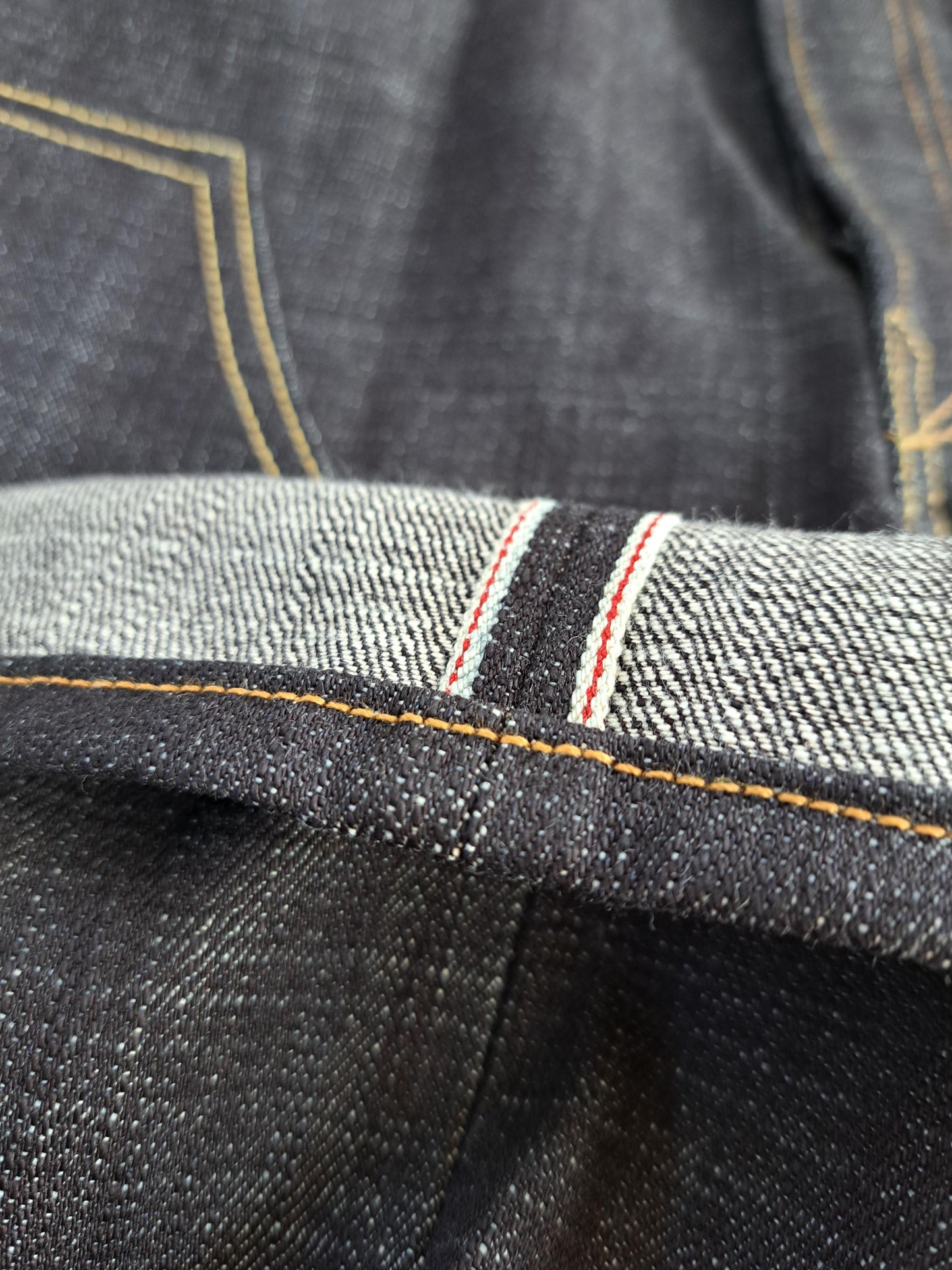 Lot 136E Baird Jeans Mens 30x31 Blue Double Knee Selvedge 14.5oz Raw Heavy Slubby Slim Fit Thai Redline Denim W31"