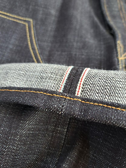 Lot 136E Baird Jeans Mens 30x31 Blue Double Knee Selvedge 14.5oz Raw Heavy Slubby Slim Fit Thai Redline Denim W31"