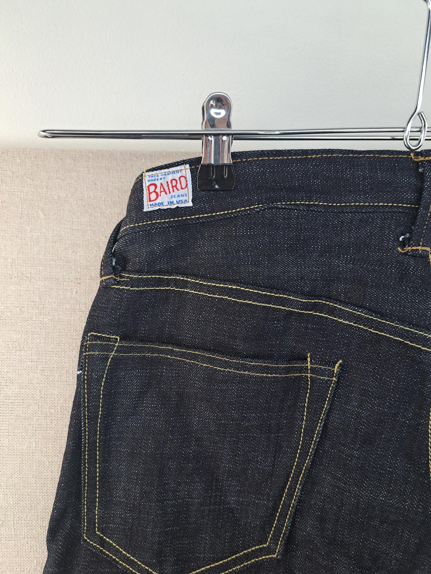 Lot 136E Baird Jeans Mens 30x31 Blue Double Knee Selvedge 14.5oz Raw Heavy Slubby Slim Fit Thai Redline Denim W31"