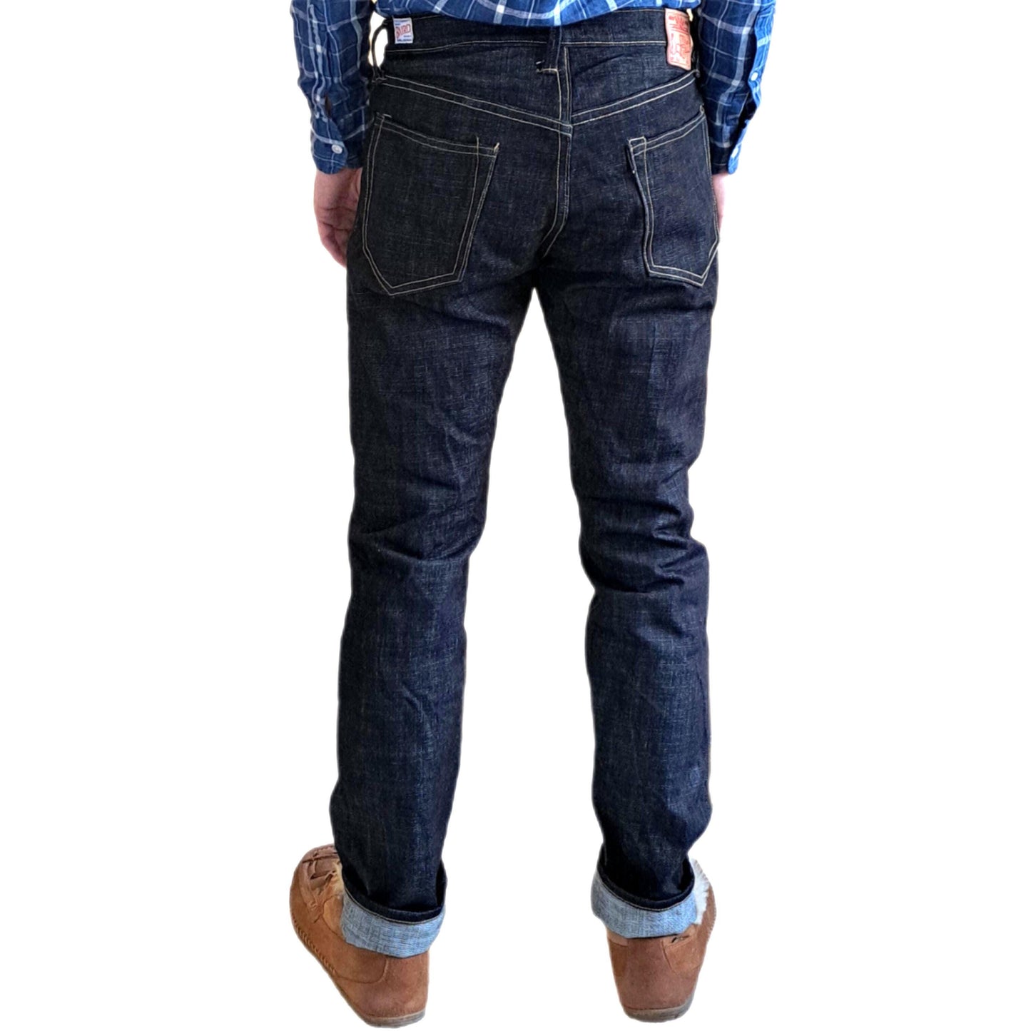 Lot E • Custom Order Baird Jeans Mens Selvedge 14.5oz Raw Heavyweight Slubby Thai Redline Denim Double Knee/Classic Made in Illinois, USA